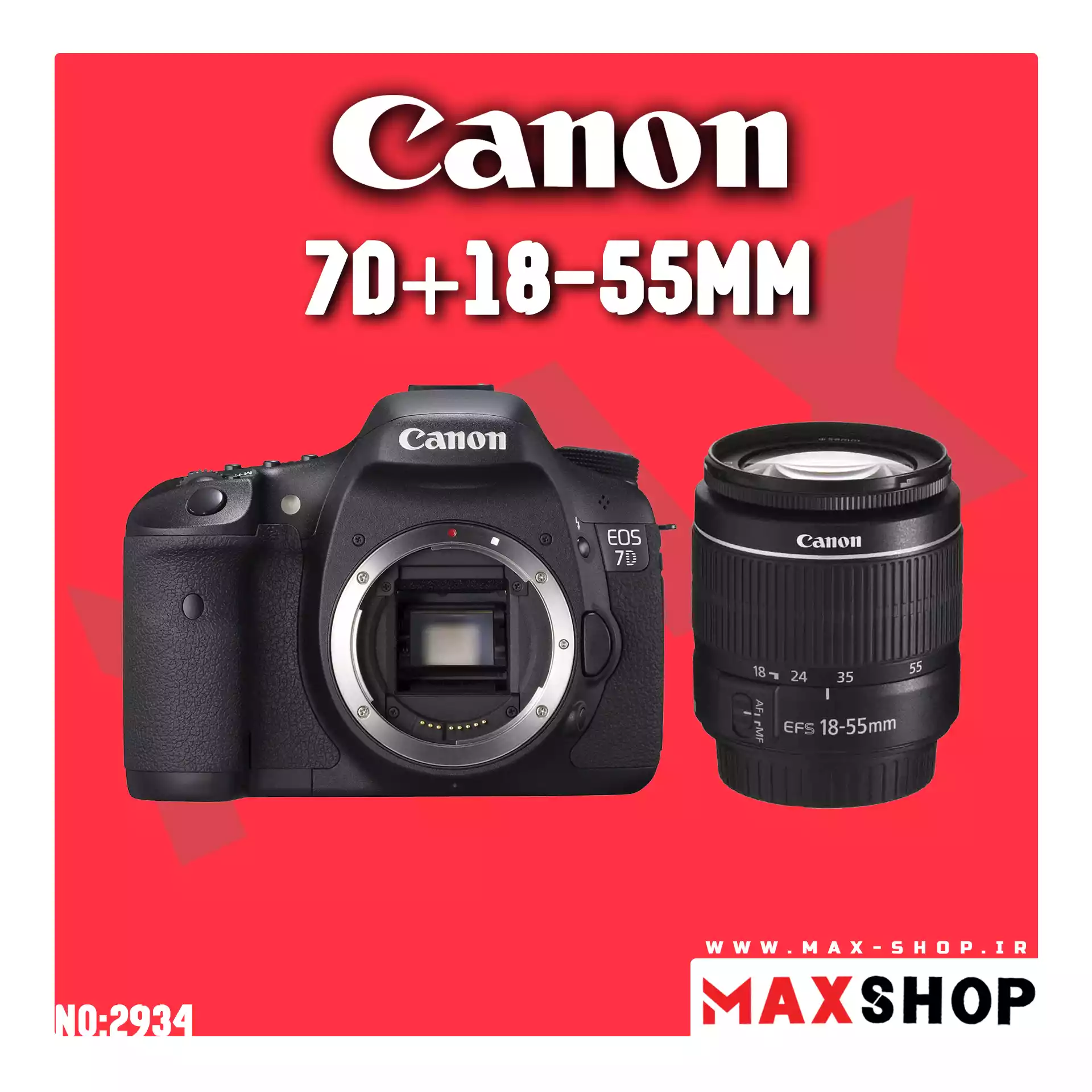 دوربین حرفه ای کانن  | Canon 7D+18-55mm   دست دو